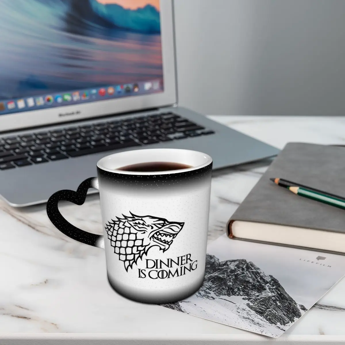 

Dinner Is Coming Mug Funny Ceramic Coffee Cups Tea Mugs Milk Cup Drinkware Gifts for Friends