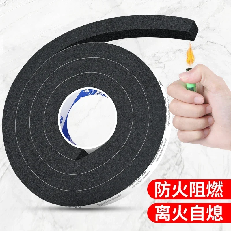 1 Roll Flame-retardant Sponge Tape Fireproof High-density Lithium Battery Shock-absorbing Cotton EVA Foam Single-sided Adhesive