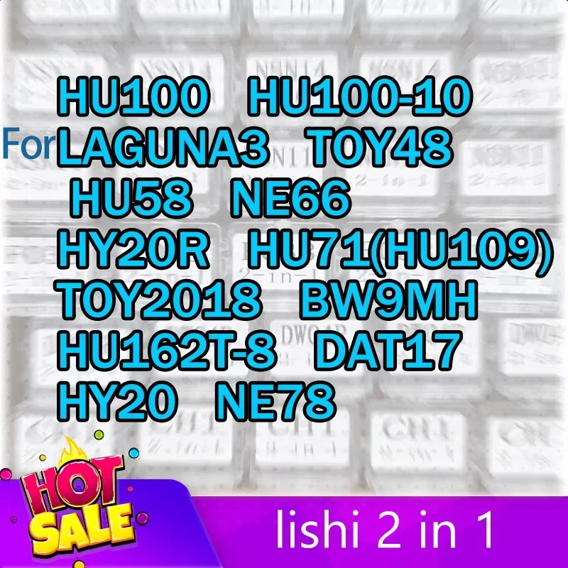 Lishi 2 in 1 HU100 HU100-10 for LAGUNA3 TOY48 HU58 NE66 HY20R HU71(HU109) TOY2018 BW9MH HU162T-8 DAT17 HY20 NE78 lishi tool