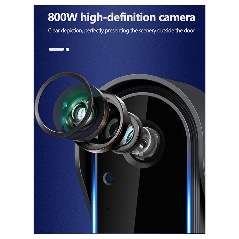 ELEC-لاسلكي مقاوم للماء جرس الباب البصري الأشعة تحت الحمراء للرؤية الليلية جرس الباب HD 4.3 بوصة IPS شاشة فيديو كاميرا جرس الباب المنزل الذكي