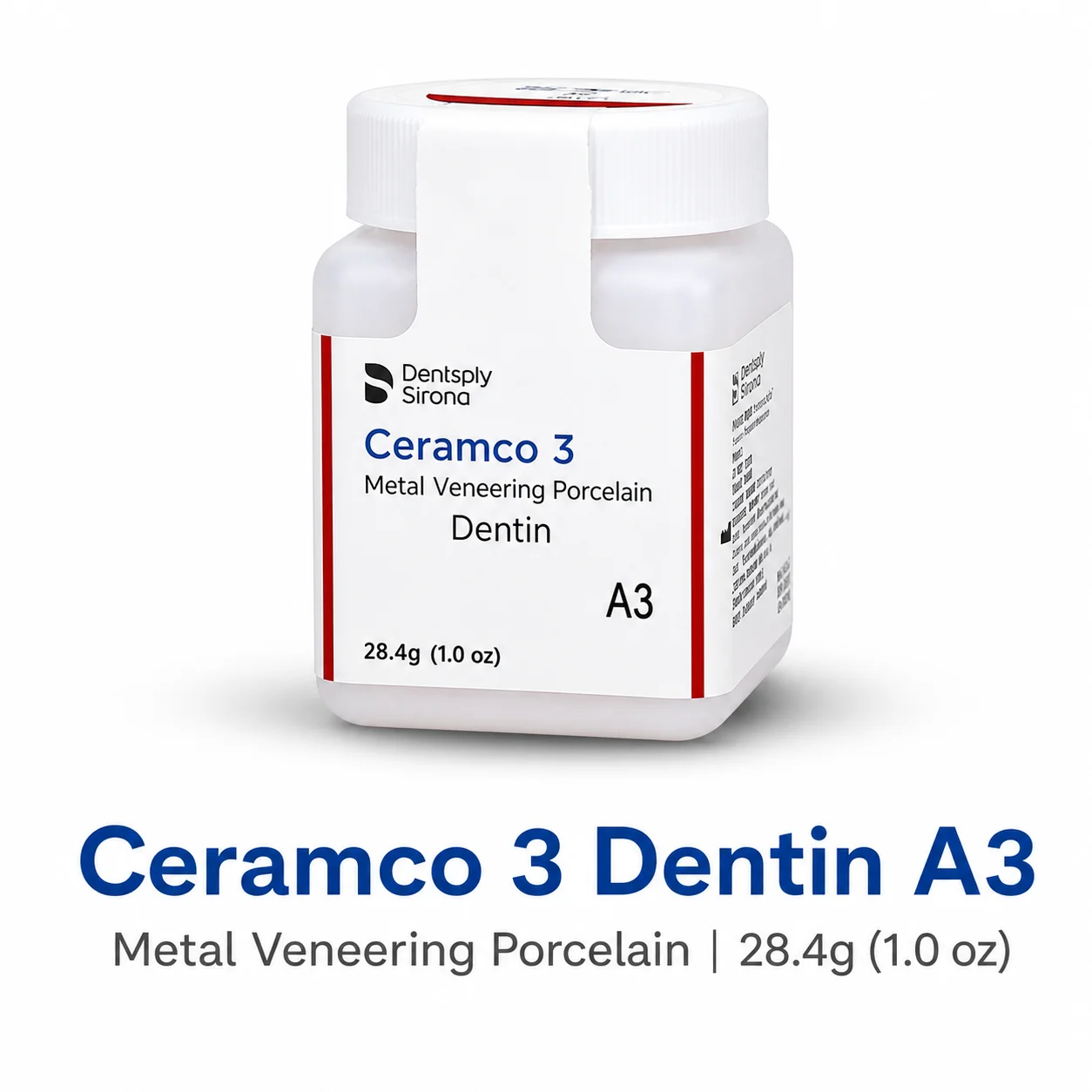 Ceramco 3 Dentsply Sirona Metal Veneering Porcelain Powder 28.4g, Made in USA, Lab Material for Crown & Bridge