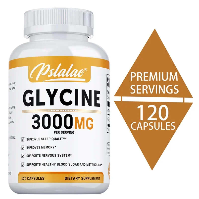 Glycine Supplement - Helps with Relaxation, Promotes Restful Sleep and Liver Detoxification, and Protects The Nervous System