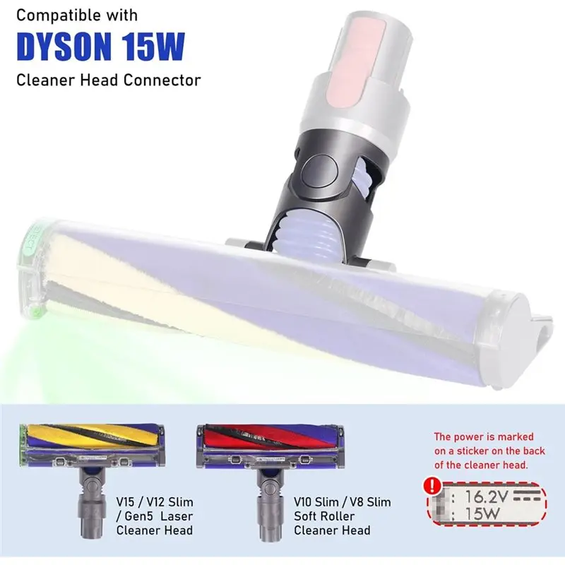 B06B-Turning Connector For Dyson V10 Slim/V8 Slim/V15/V12 Slim/Gen5 Soft Roller Head Connector Replacement Part No.966489-11 view 3