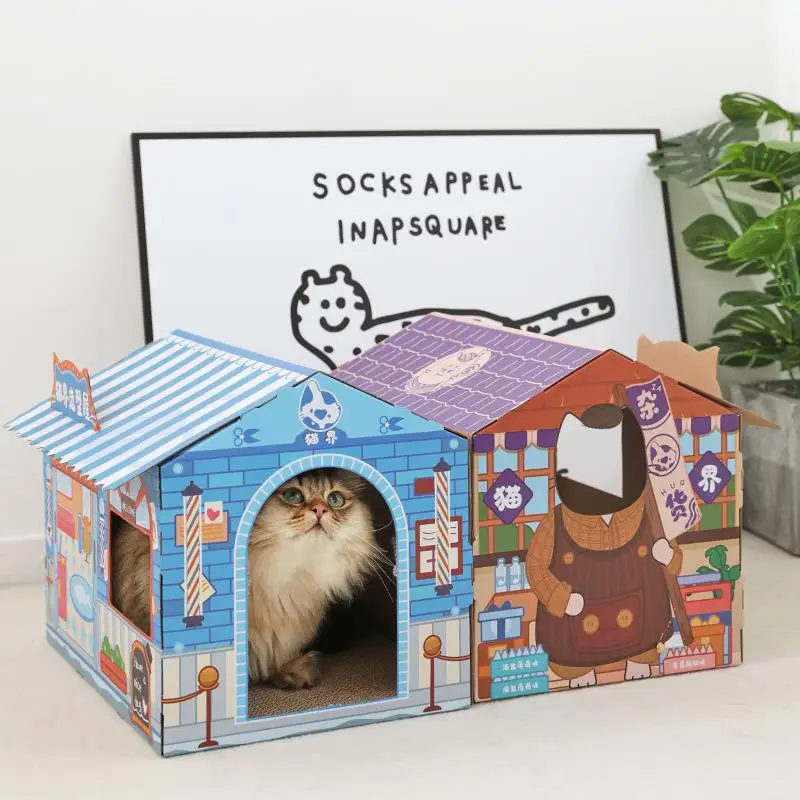 

Износостойкая гофрированная бумага, царапающая доска, кофе op Sle, уличный магазин, игрушечный домик, Ice Cr House