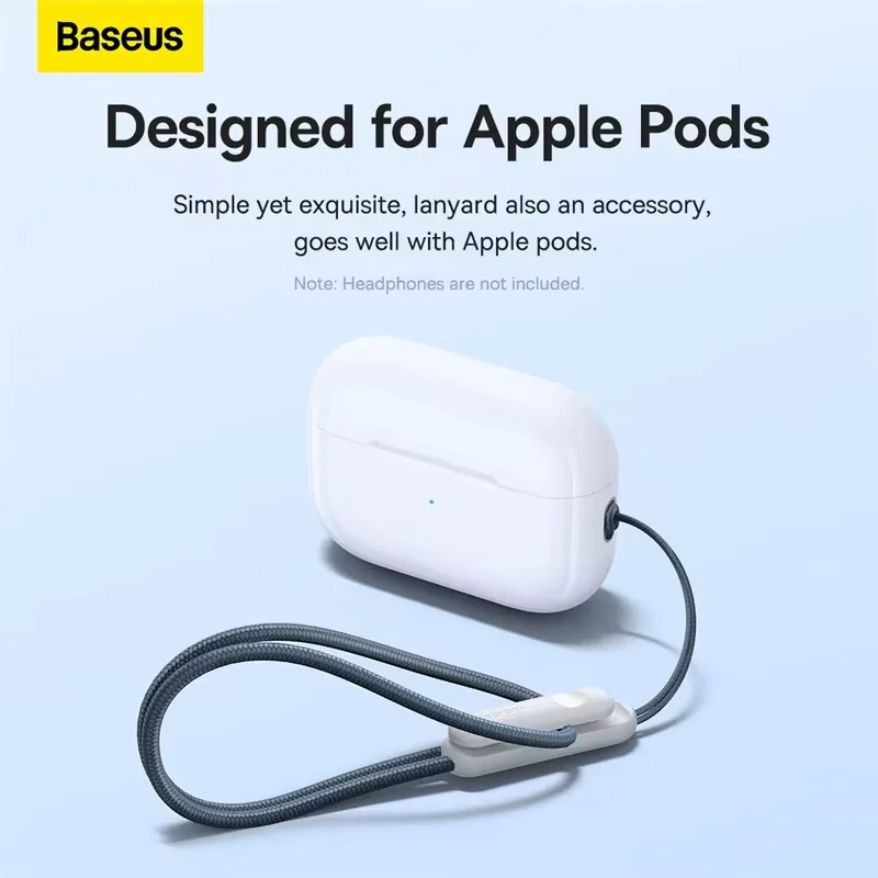 Baseus Earphone Lanyard For Apple AirPods Pro 2 Anti-lost Portable Nylon Strap Braided Rope For Air Pods 2