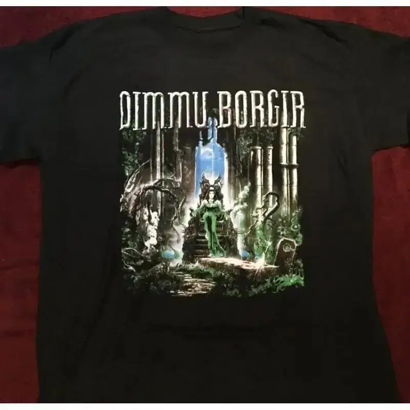 Vtg Dimmu Borgir Band Album Cotton Black Full Size T Shirt BL154