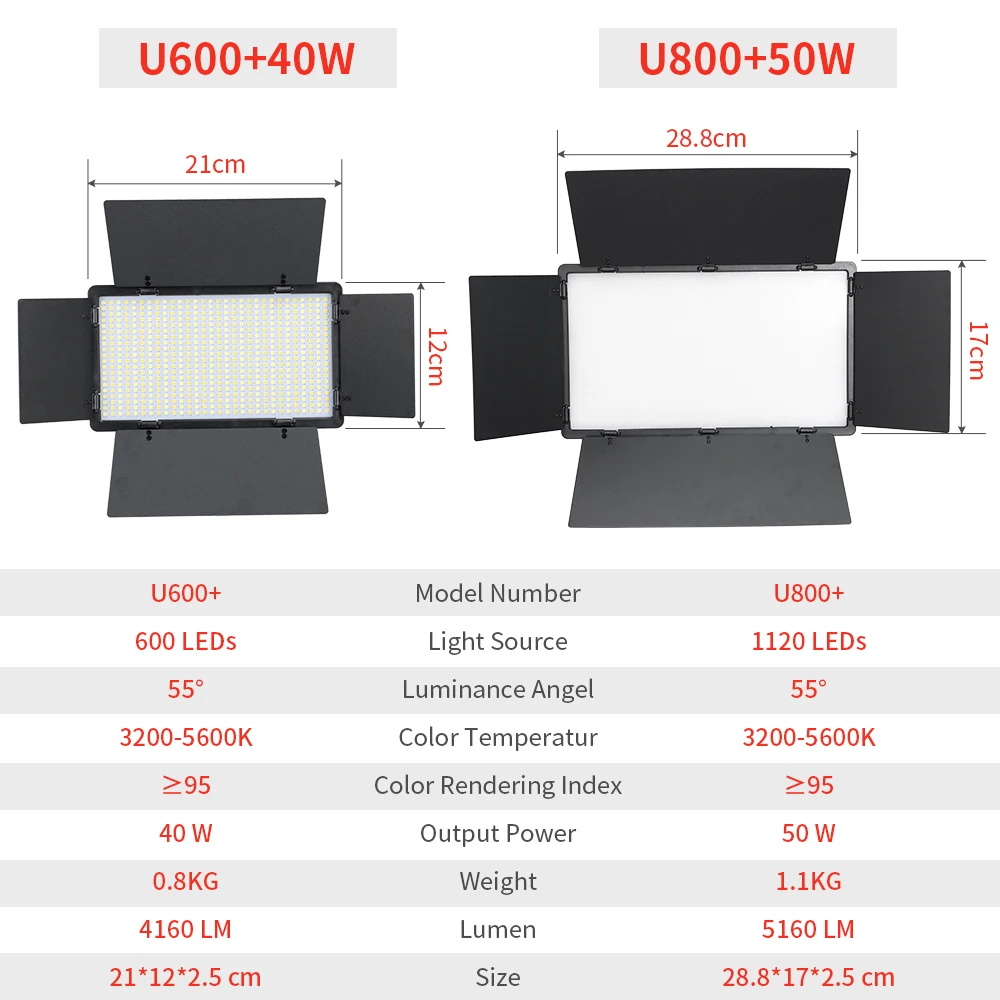 LED Photo Studio 3200-5600K Video Fill Lamp Light Panel Photography Lighting With Tripod for Live Streaming Youtube Tiktok Volg