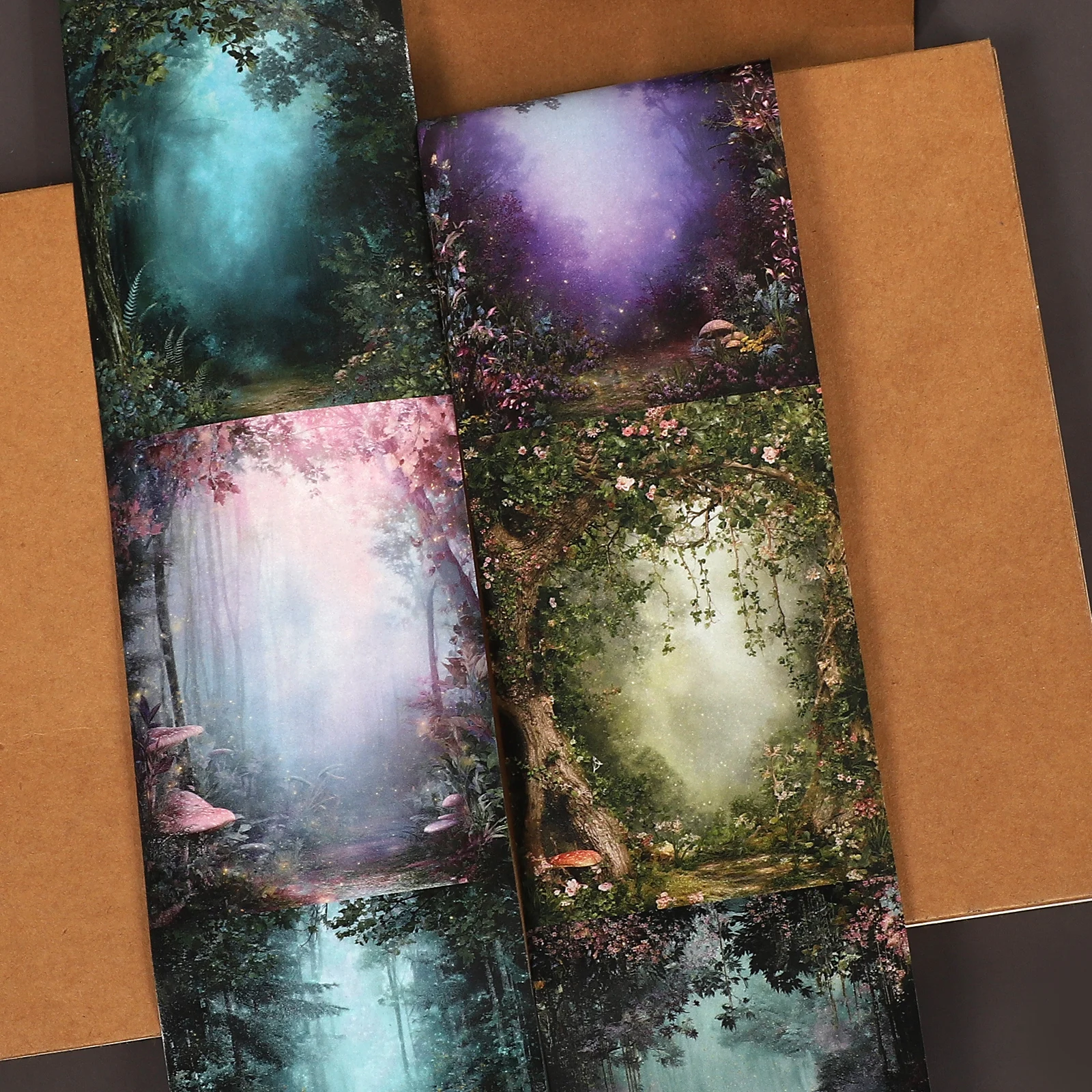 80mm*215cm Vintage Magic Forest Border Landscape Washi Tape Creative DIY Journal Material Collage Scrapbooking Stationery