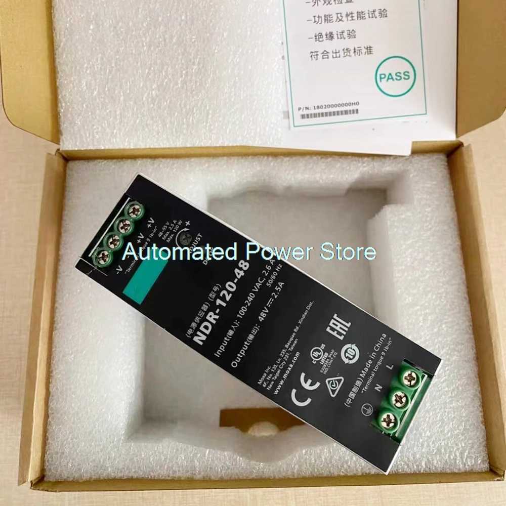 DNR-120-48V DNR-120-48 مصدر طاقة تيار مستمر مثبت على السكك الحديدية 48 فولت 120 وات