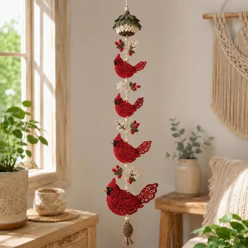 DIY Crochet Kit For Beginners Complete Yarn Set Handmade Animal Hanging Decoration Wall Window Ornament Home Halloween Craft