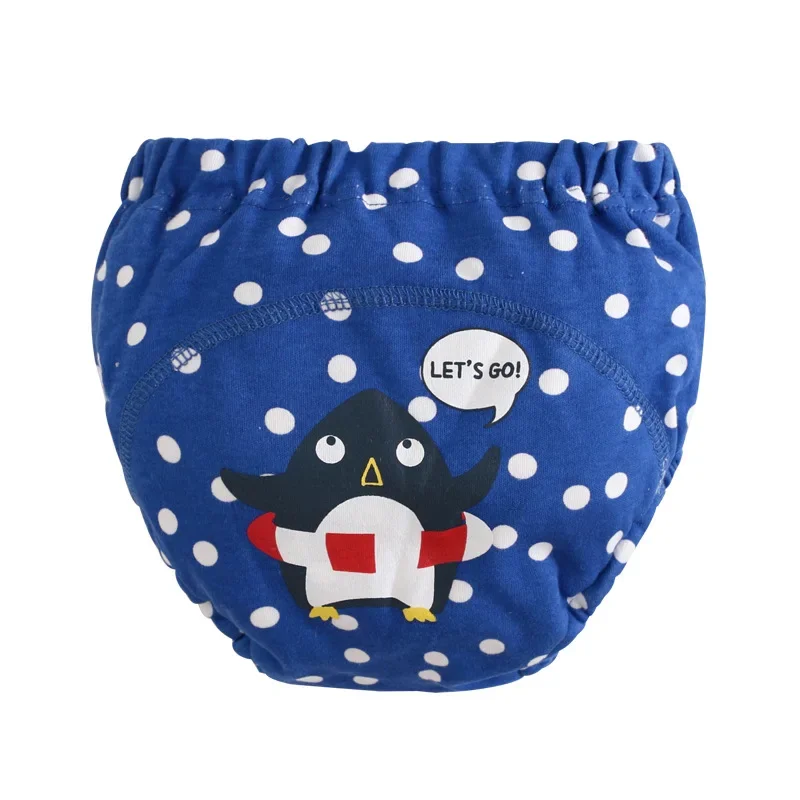 Mother Kids Baby Bare Cloth Diapers Animal Pattern Unisex  Training Panties  Diaper Reusable Nappy Washable