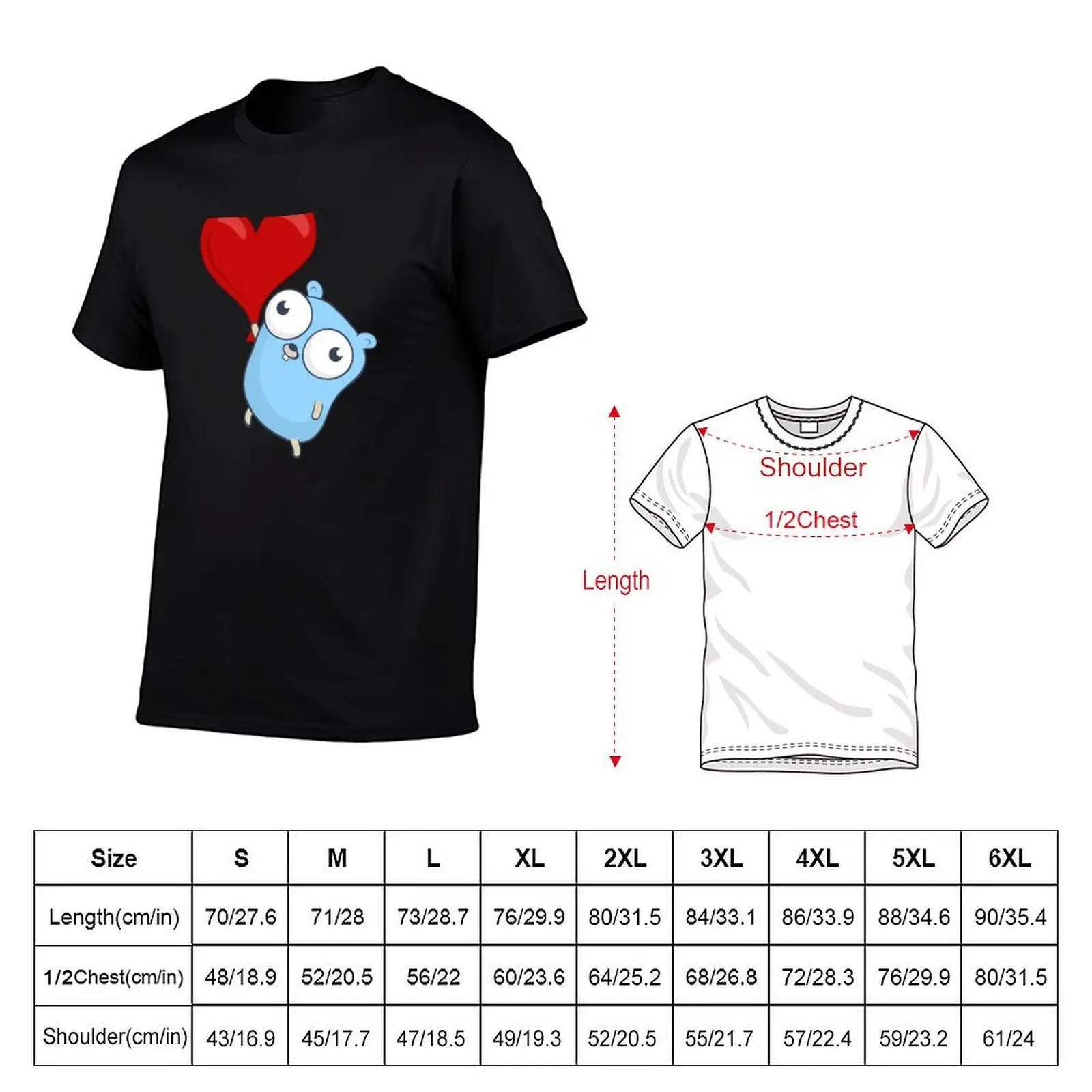 The Go Gopher: Heart Balloon T-Shirt gifts for boyfriend tshirts personalised big and tall t shirts for men