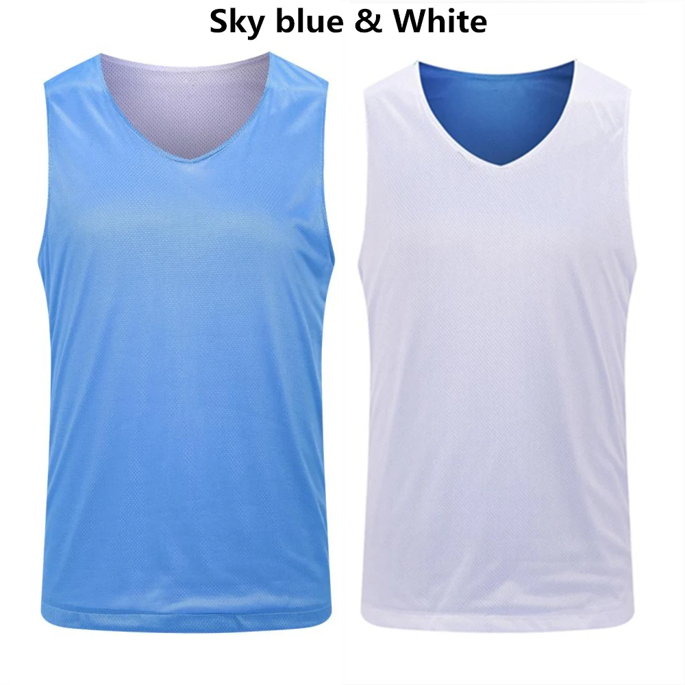 Breathable Double-sided Basketball Jerseys for Adult Kids Double-deck Sports Shirt Sleevess Men Children Basketball Sportswear