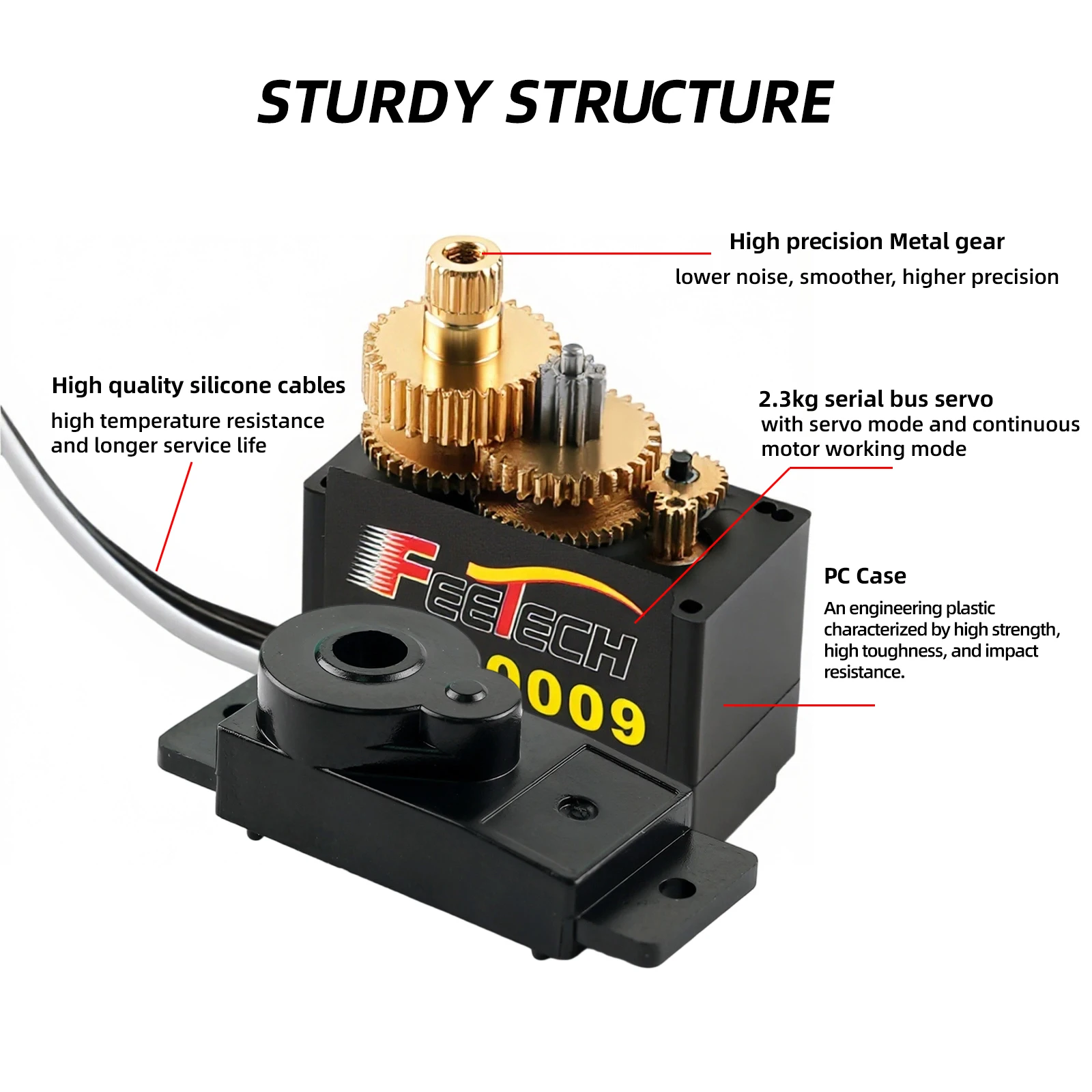 12PCS Feetech 2.3Kg SCS0009 Seriale Micro Servo Singolo Albero Servo TTL Livello Feedback Mini Servo per Braccio Robot e Pollice Dito
