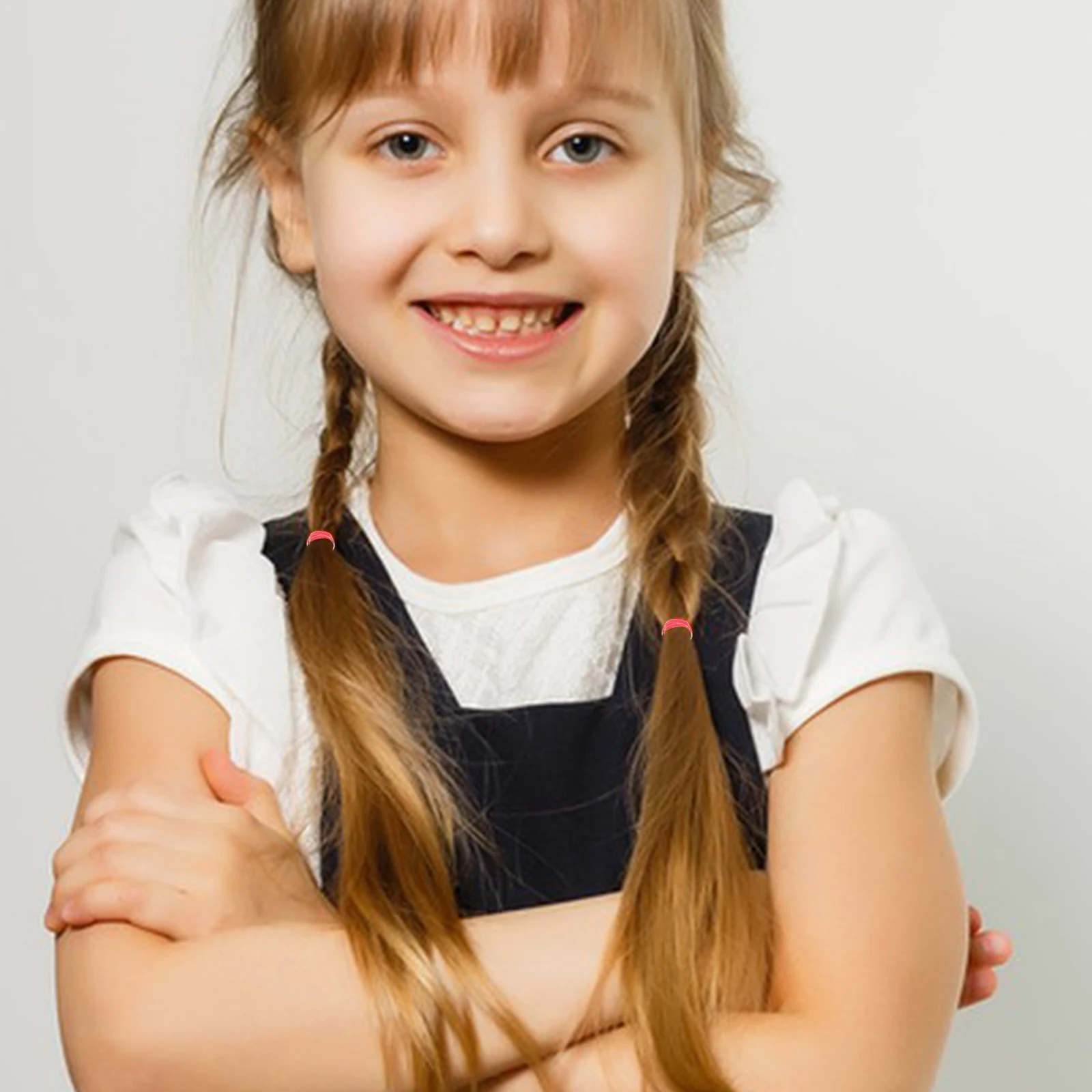 

100pcs Hair s for Disposable Girls Baby Toddler Accessories Plastic Rubber Gentle High Braid Ponytail Set Styling