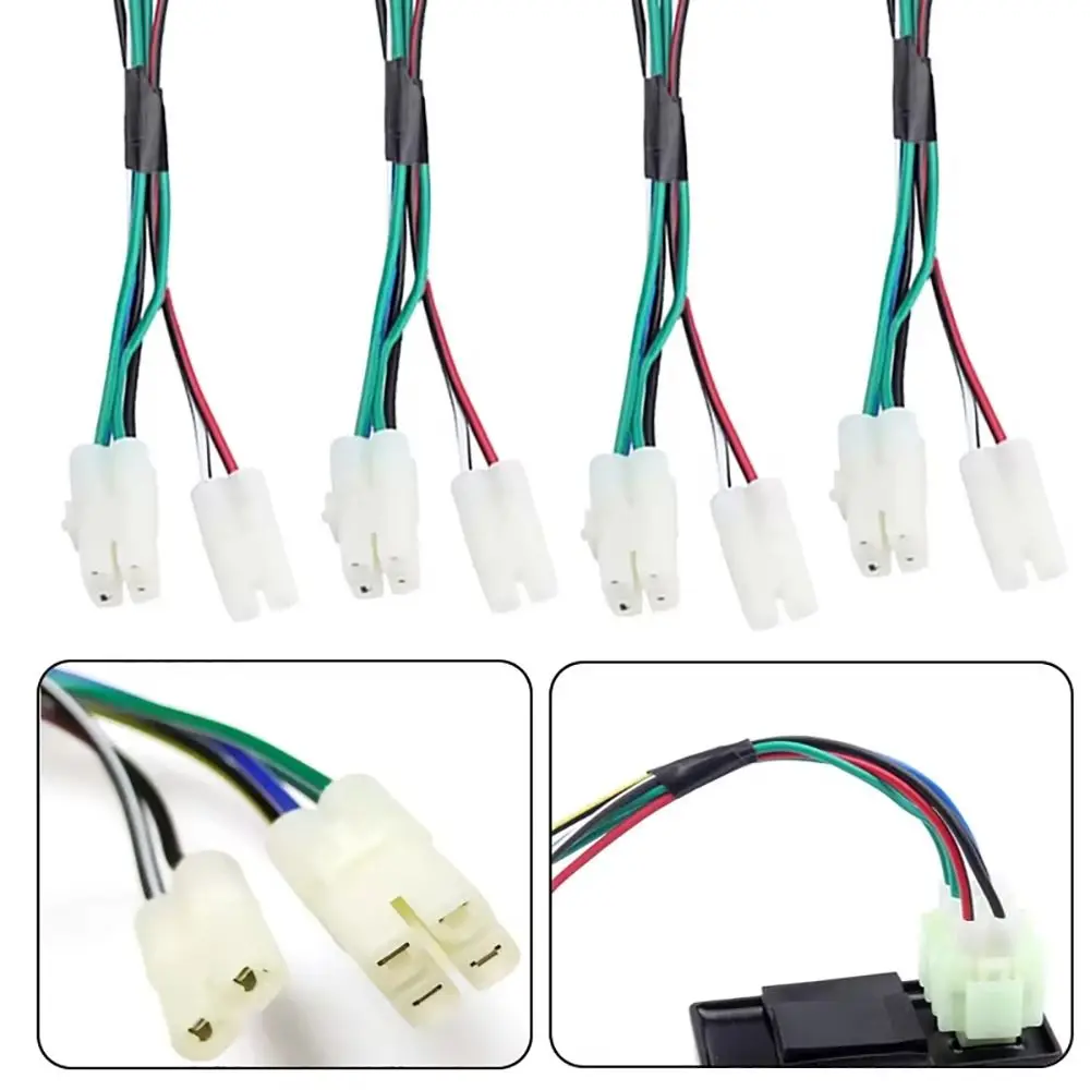 1/2/4Pcs CG-125 Round Head Motorcycle Ignition Coil Plug 4 Pins Electric Cable Wire Harness Plug Head CDI