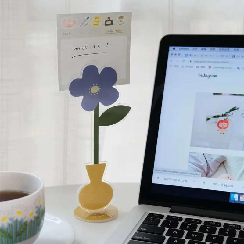CuteLife Nordic Acrylic Flower Display Photo Holder Home Decoration Accessories Picture Holder