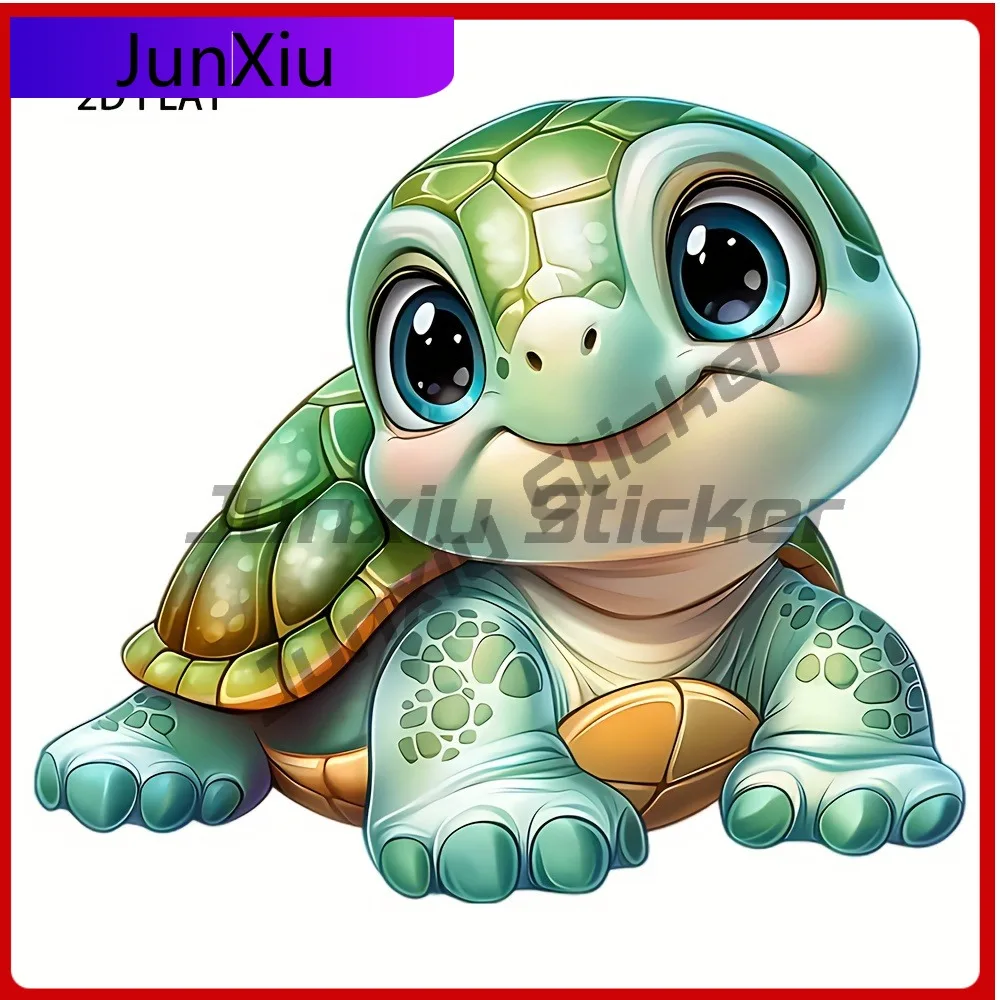 Adorable Small Turtle Designs in 2D Flat Style Vinyl Car Truck Window Bumper Graphics Vinyl Sticker Decal