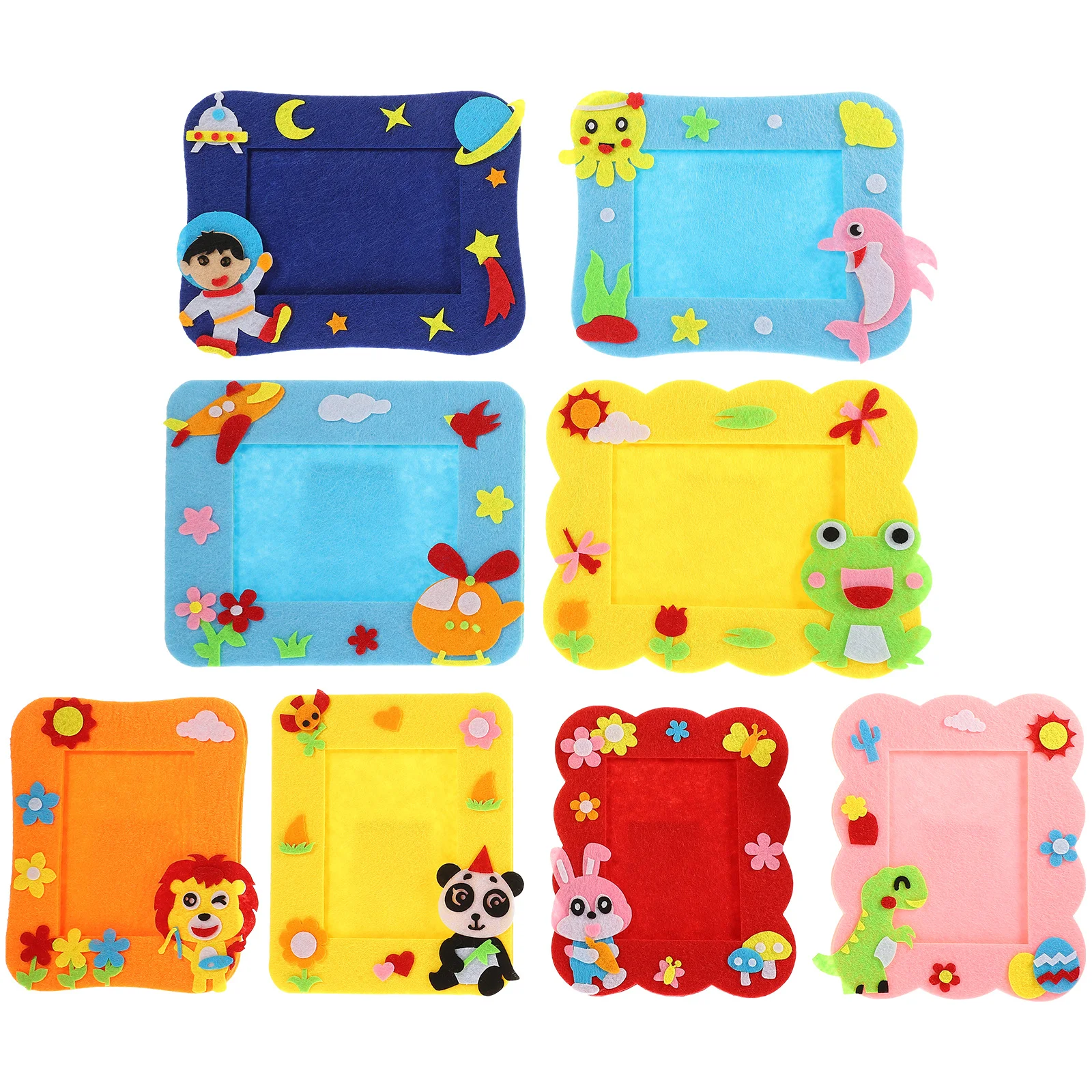 

12pcs Diy Photo Craft Projects Desktop Ornament Household Crafts Display Holder Unique Cartoon Decorative Picture Frame