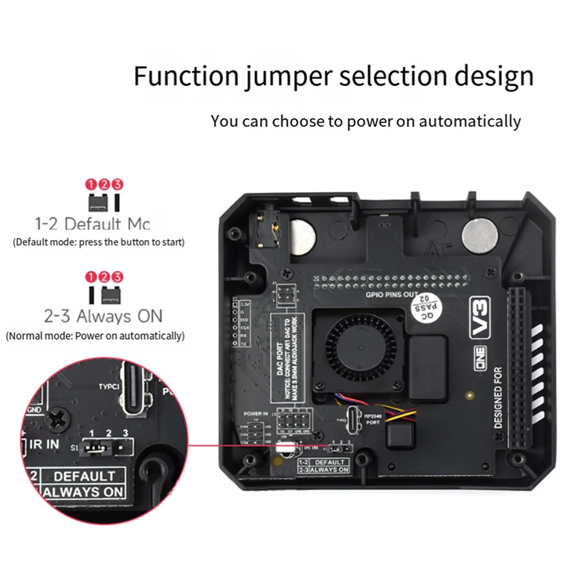 Корпус AD41-PI5-CASE-ARGON-ONE Встроенный активный охладитель для Raspberry