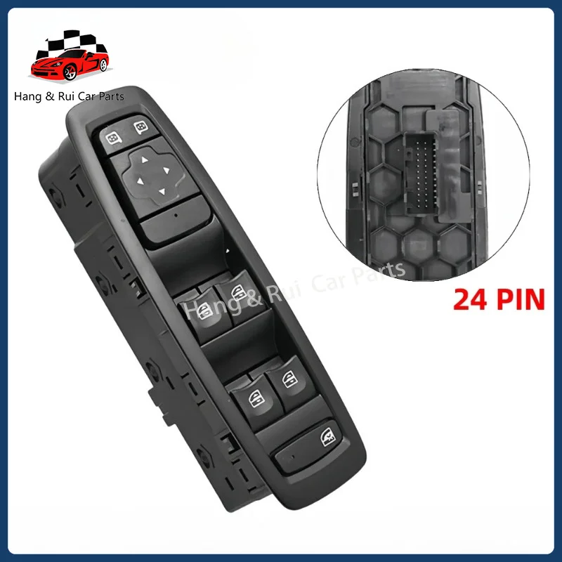 254015253R 24Pin Master Power Window Switch For Renault Clio Captur 2013-2019 OEM Replacement
