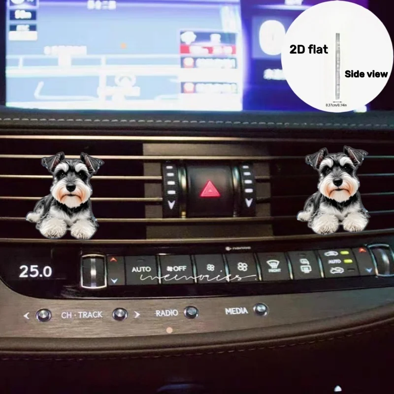 

2D Flat Acrylic Cute Car Vent Clip Decoration Fragrant&Fashionable Automotive Interior Cartoon Accessories Nice Air Freshener