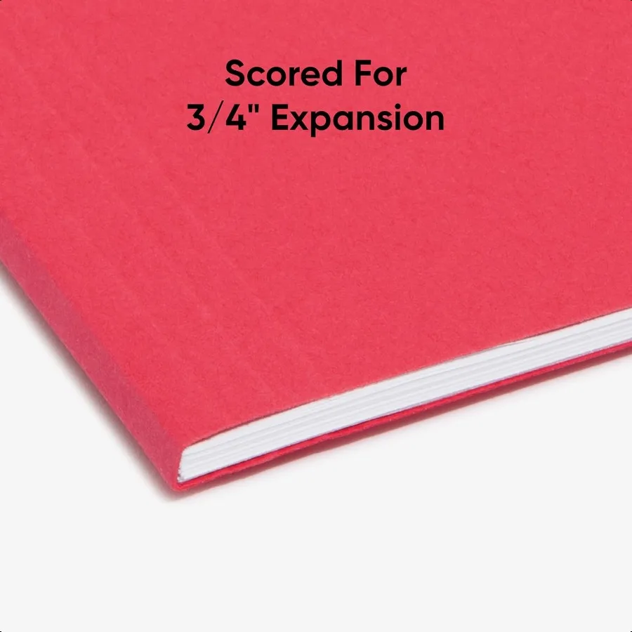 Standard Hanging File Folders 25 Count Assorted Primaries 1 5Cut Adjustable Tabs Letter Size 64059