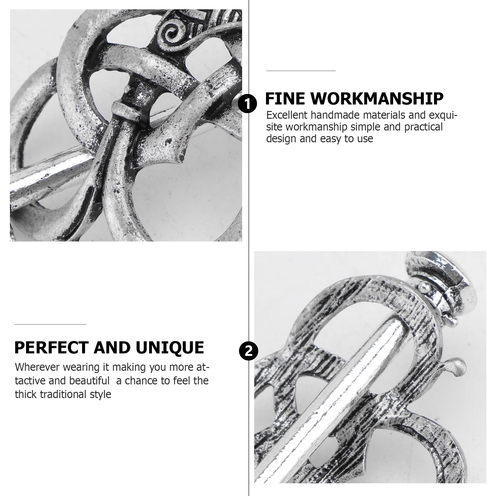 

Retro Hairpin Vintage Style Handmade Durable Accessory Decorative Long Carved Hairpin for Thick Hair Easy to Use Bun for Women
