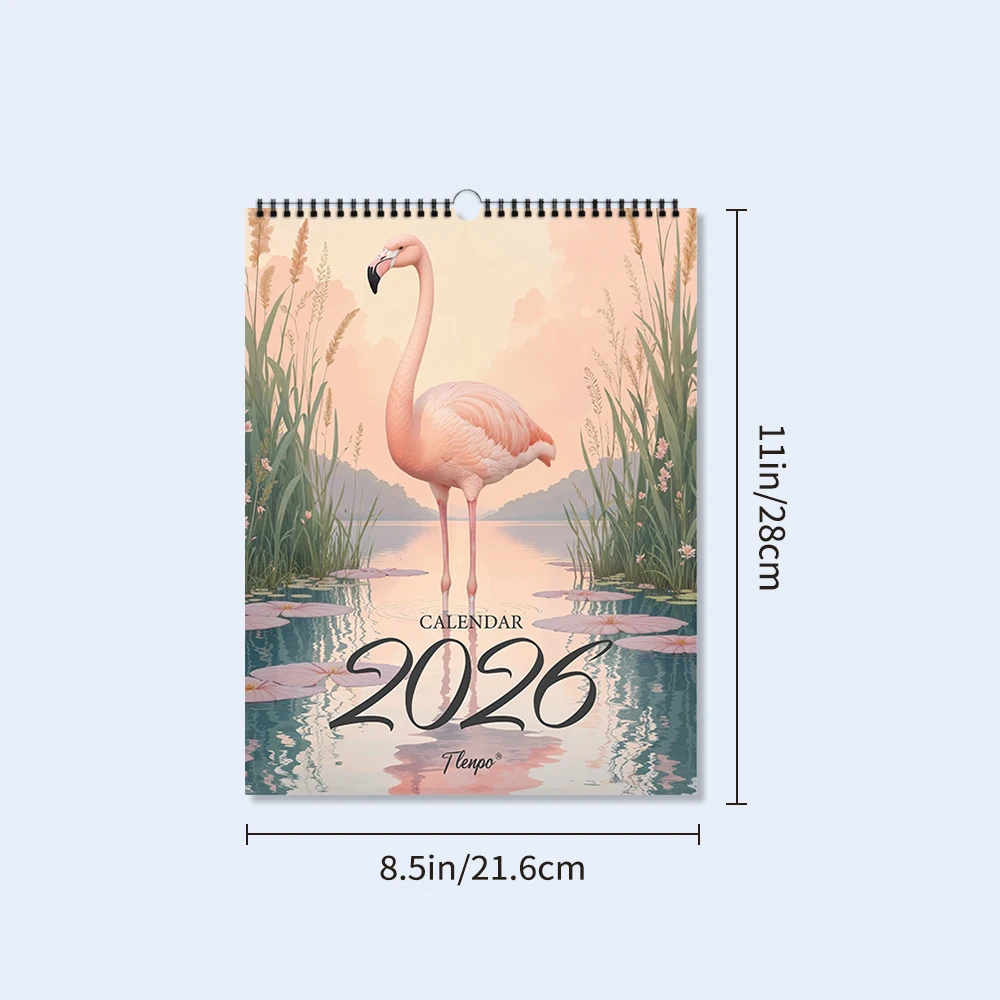 

1 шт. Настенный календарь на тему дикой природы — тема животных, 12 разных дизайнов, подходит для подарков на Хэллоуин, дни рождения и Новый год