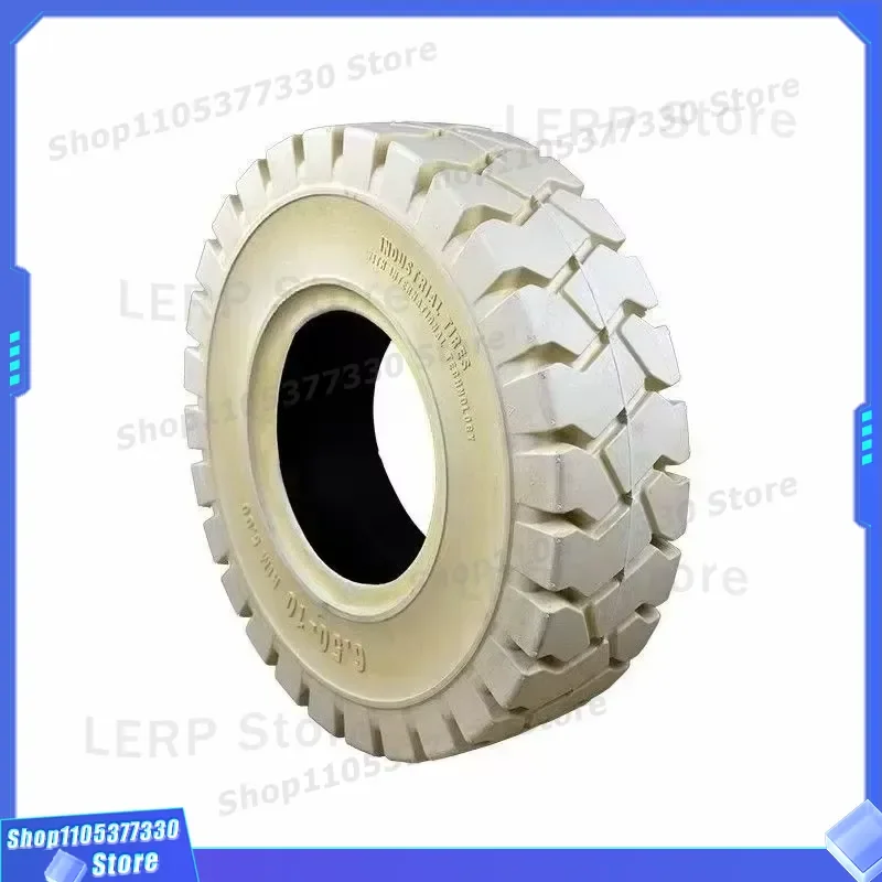 New Low Heat Build-up Non-marking Steel Rim Solid Tire 8.15-15 White Rubber for Long Working Hours