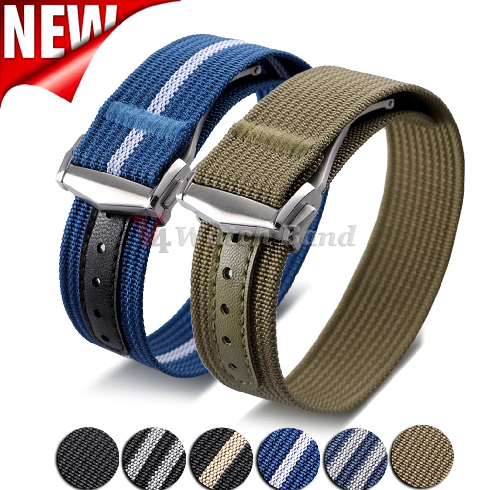 20 mm Nylon-Uhrenarmband für Seiko für Tudor, Schlaufenverschluss, Uhrenarmband für Omega, Herren und Damen, Militär, Sport, wasserdichtes Armband