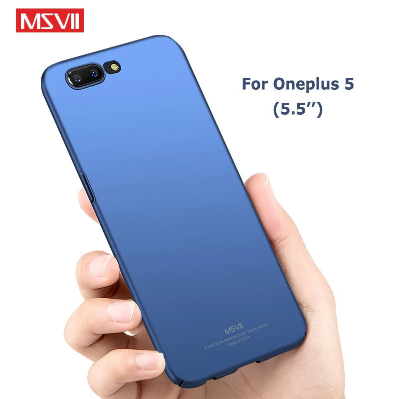 Oneplus 5 Case MSVII Brand Slim Frosted Cover one plus 5 T Cases oneplus 5T Case Hard PC Cover For One plus 5T Oneplus5 Cases