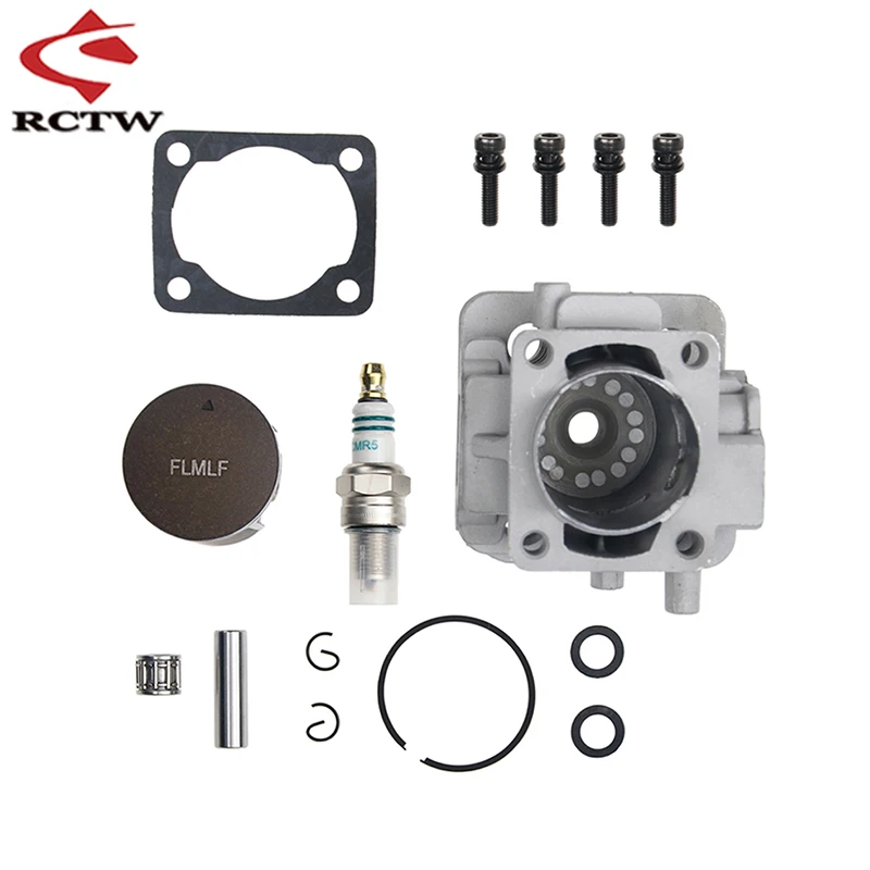 1/5 Rc Car Engine Parts 30.5cc Casting Cylinder & Competition Piston Kit for HPI Rofun Rovan Km Baja Losi 5ive T FG GoPed RedCat