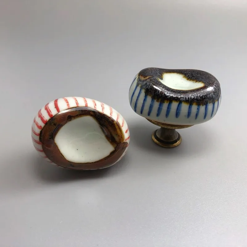 Ceramic cabinet drawer wardrobe handle - Retro ceramic creative handle for furniture cabinet door accessories and handles