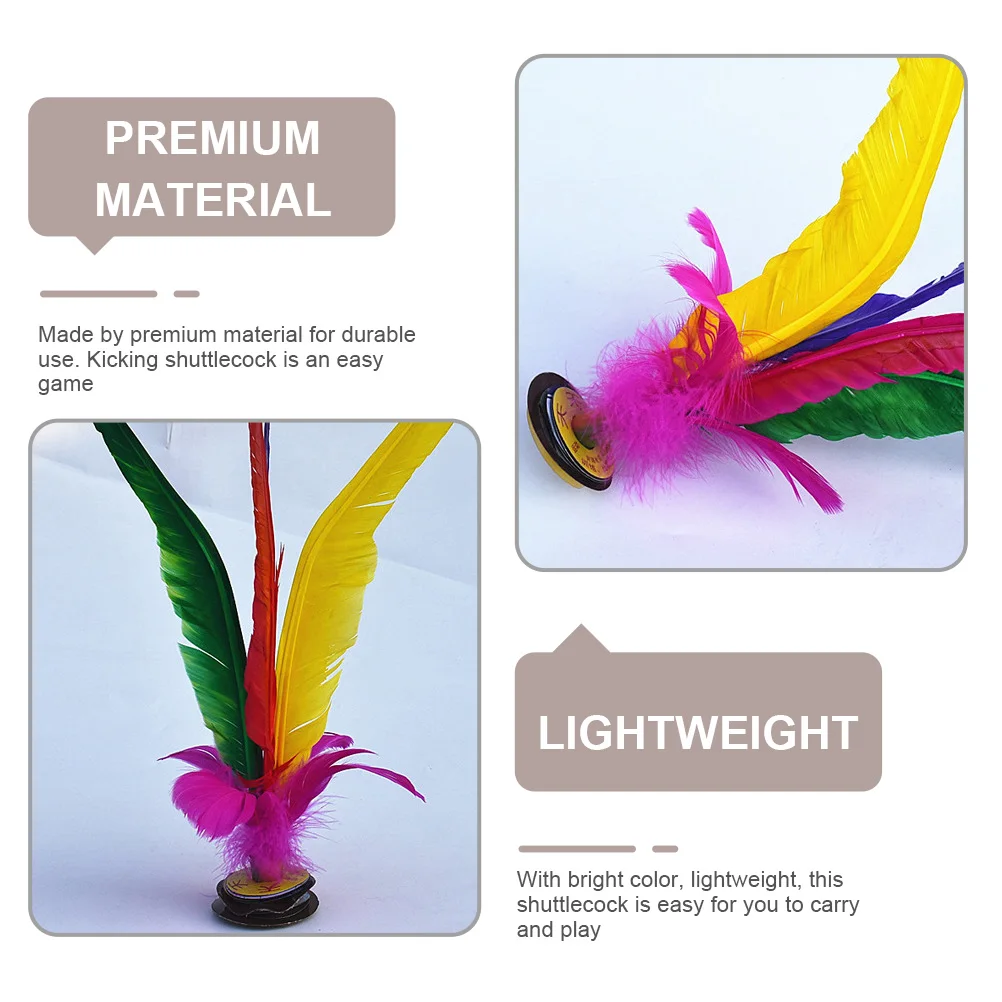 

6 Pcs Shuttlecock Kids Sports Toys Kick Jianzi Foot Game Play Football Chinese Kicking Fitness