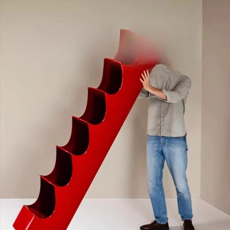 رف كتب من الخشب الصلب لغرفة المعيشة، رف شق للخزانة المزخرفة #2