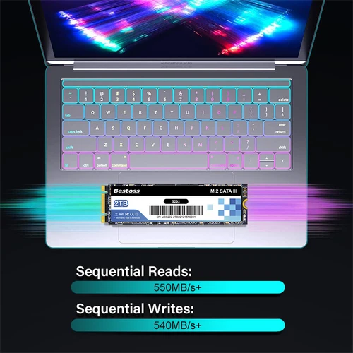 Imagen 2 del producto Bestoss SSD M2 SATA NGFF 2280 128GB 240 gb 256GB 512GB 1TB 2TB Sata 3,0 240gb 480gb SSD unidad de estado sólido para ordenador portátil