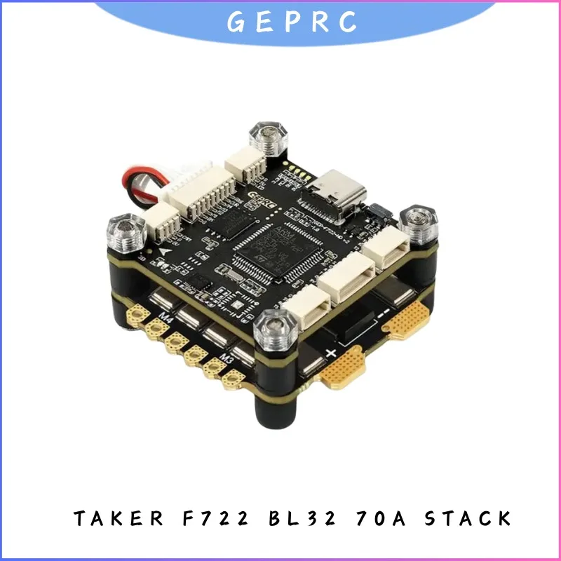 

Контроллер полета GEPRC Taker F722 и стек ESC BL32 70A, 20x20 мм/30x30 мм, 3-6S LiPo, 9V2.5A BEC для воздушного блока DJI O3