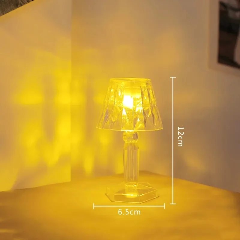 

1PC Creative Crystal Small Table Lamp, LED Diamond Night Light, Bedroom Bedside Ambience Light – the Perfect Birthday Gift