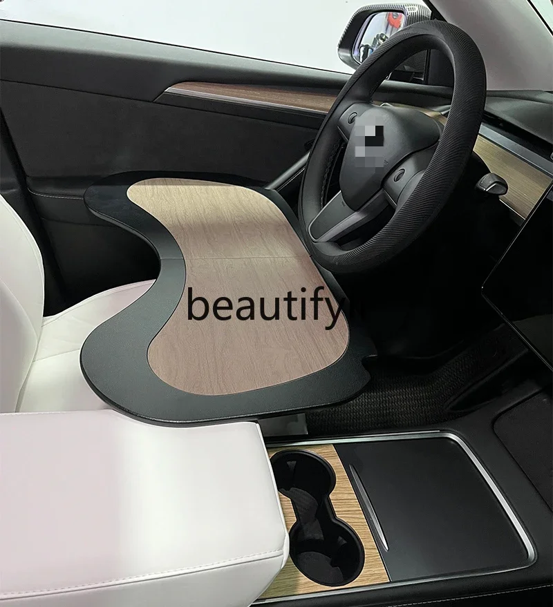 Applicable to the new version of model3/Y/S/X car multi-function small table board foldable dining table computer table