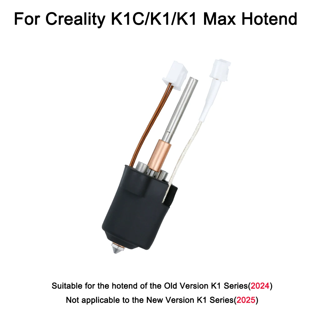 Für Creality K1c Düse K1 Max Gehärtete Stahldüse Schnellwechsel All-in-One High-Flow Bimetall Heatbreak für Ender 3 V3 3D-Drucker