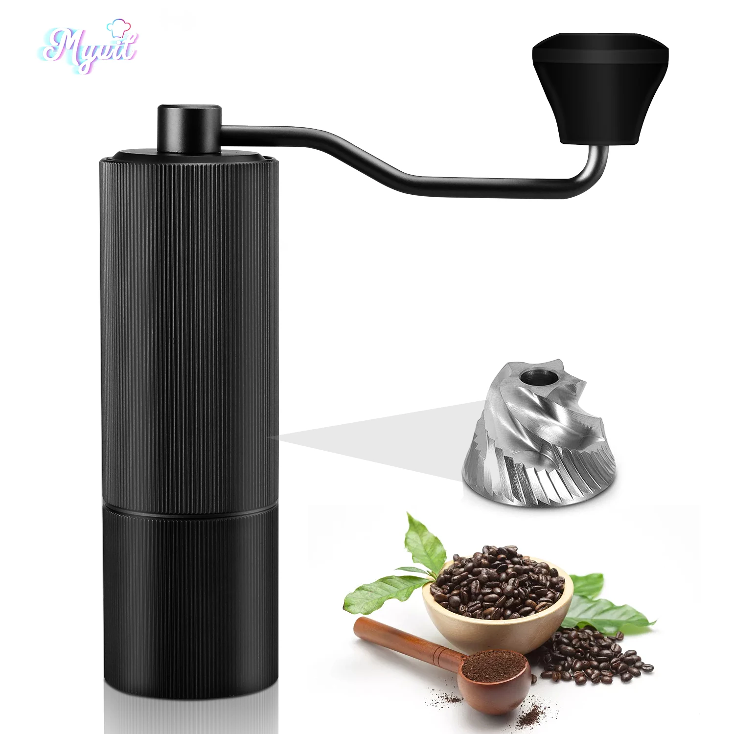 Manual Coffee Grinder Stainless Steel Handmade Coffee Bean Burr Grinders Mill Kitchen Tool Grinders Coffee Milling Machine