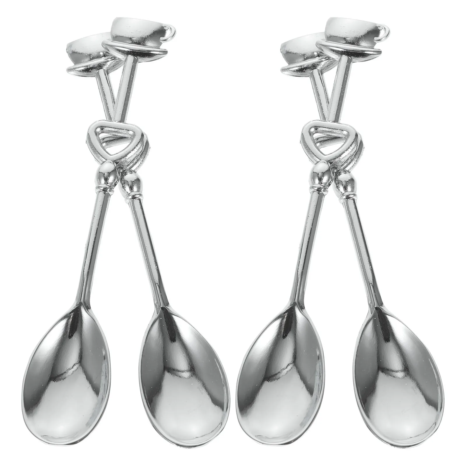 

8Pcs Household Coffee Spoons Smooth Surface Metal Tea Spoons for Stirring Milk Tea Honey Jam Easy Clean Dishwasher Safe