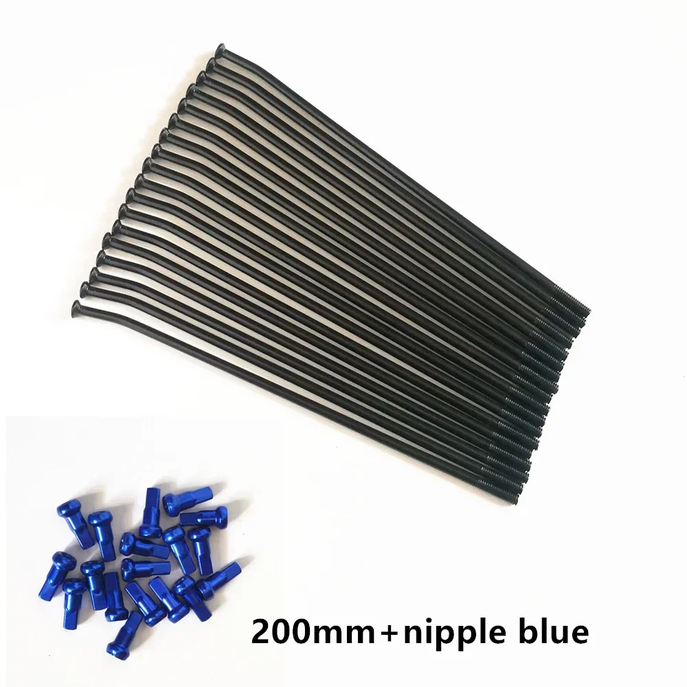 36 stks/partij motorfiets velgdraad # 45 staal 8G diameter 4,0 mm motorfietsspaak met tepels