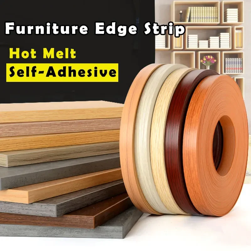 

Home Gap Saver Hot Melt Furniture Edge Strip Protector Tape, Veneer Sheets, Adhesive Wood Surface Edging Decor, High Quality, 10