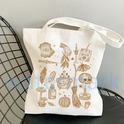 Mushroom Butterfly Canvas Tote Witchy Things Witchy Tote Moon Shopper Mushroom Tote Bag Cute Shopping Bag  Aesthetic Cottagecore