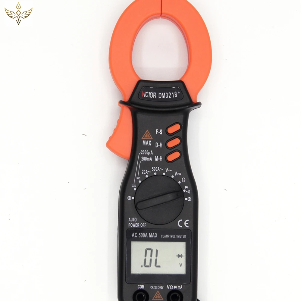 VICTOR DM3218+ 3 1/2 digit True RMS Pocket Digital Clamp Meters Auto Range AC DC 00V 600A Peak Value Hold Multimeter