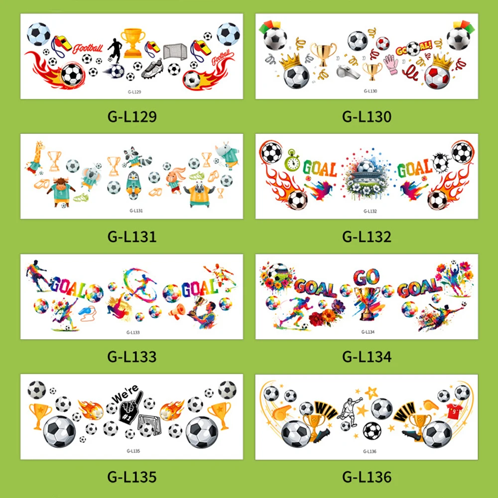 1 pièces peint Football Blush taches de rousseur visage autocollant Football poudre peinture coupe du monde étanche tatouage autocollant visage Decora