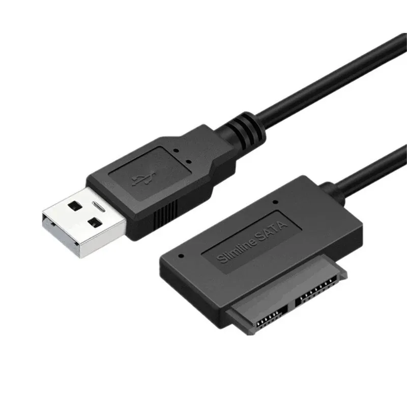 Adapter USB 2.0 na Mini Sata II 7+6 13Pin Kabel konwertujący Stały styl do laptopa CD/DVD ROM Slimline Drive HDD Adapter USB SATA