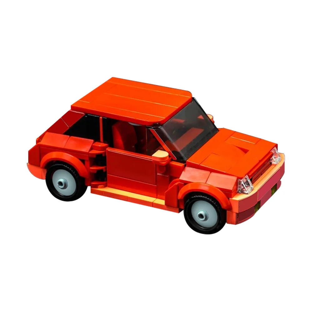 

MOC Renaults 5 Turbo Racing, строительные блоки, модель Renaults 5 Turbo High Horsepow, красные гоночные кирпичи, сборные игрушки, подарки для детей своими руками